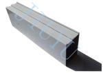 Oxidation Aluminium Extrusion metal stamping Square Pipe Silver Colour 290g
