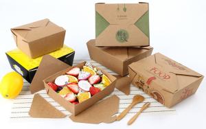 China 192*145mm Rectangular Biodegradable Disposable Fast Food Tray Box factory