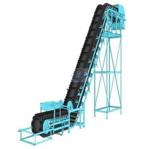 Heavy Duty High Incline Angles Conveyor Belt System For Bulk Material Handling