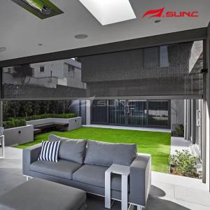 China Waterproof Outdoor Roller Blinds Zip Track Blinds Patio Roll Up Shade Window factory