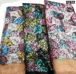 Advanced Technology Factory Manufacturer 3D Lace Fabric Beaded