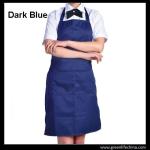 Fashion popular advertising good polyester bib apron with dark blue color