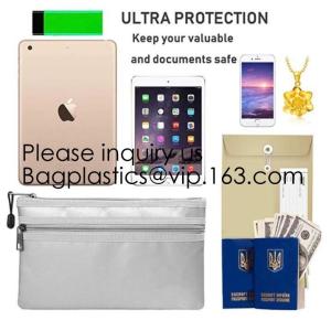 Silicone Coated Fire Resistant Envelope bag Fireproof Money Document Bag