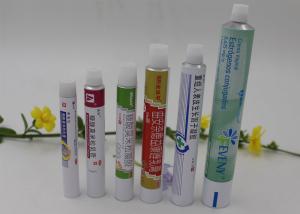 China Custom Artwork Collapsible Aluminium Tubes , Screw Cap Aluminum Lotion Tubes factory