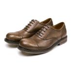 Round Toe Flats Mens Leather Casual Shoes Breathable Slip - On Black Sports