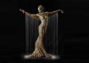 China Outdoor Garden Decoration Bronze Dancer Water Fountain 180cm Height factory