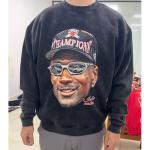 Mens Oversized Crewneck Sweatshirt DTG Printing Logo Acid Wash Distressed