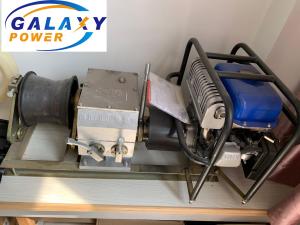 China 3 Ton Single Drum Gasoline Winch Cable Pulling Machine Transmission Line Accessories factory