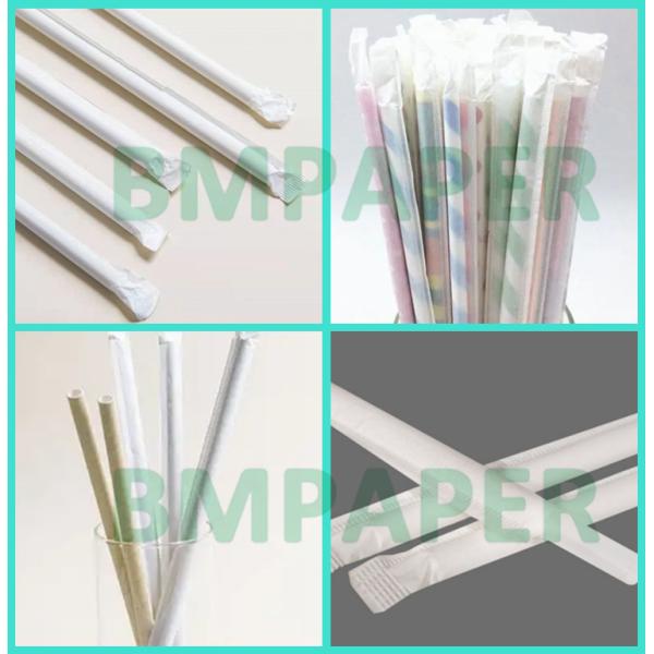 24gsm 28gsm Straw Wrapping Paper For Drinks Industry 29MM 33MM High Strength