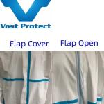 Autumn Special Feature Disposable White Micro Film Suit with Hood Abrasion Tear