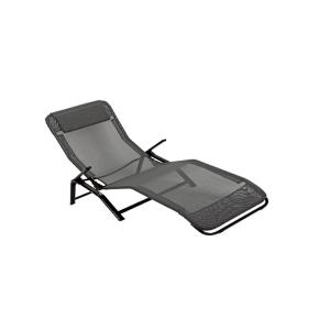 Textilene Reclining Foldable Sun Lounger With Pillow Rust Resistant