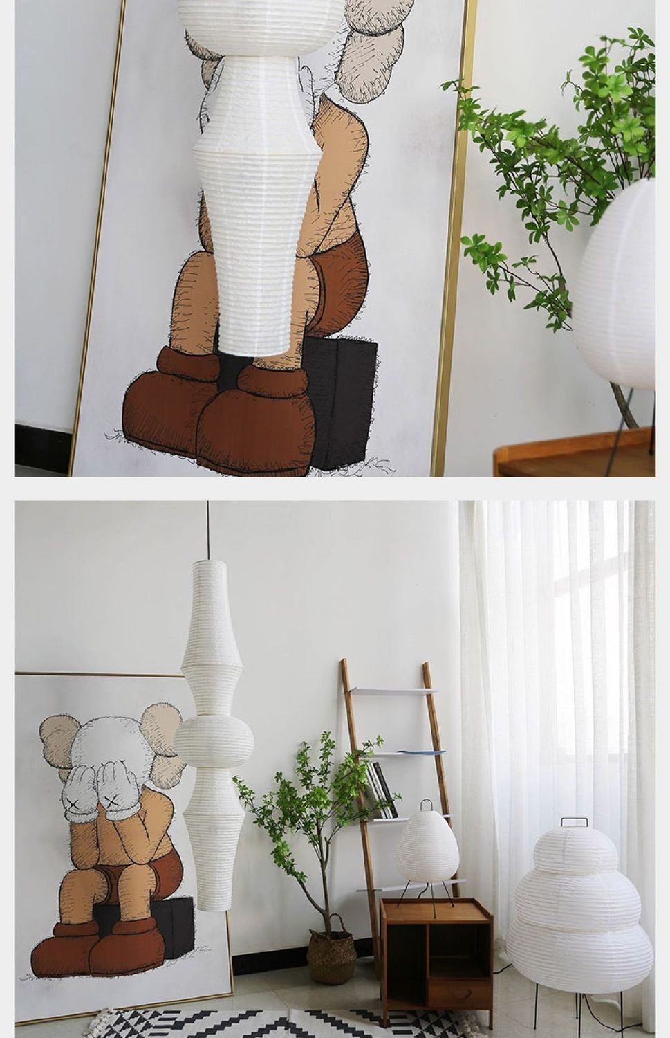 Modern Designer Handmade Paper Lamps Minimalist Pendant Lights for Living Room Bedroom Cafe lighting(WH-AP-562)