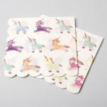 Dining Room Biodegradable Disposable Cutlery Festive Party Unicorn Paper Napkin