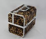 PU Leather Aluminum Cosmetic Case Two Locks And One Handle Size 300 * 220 *
