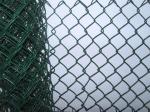 Football Field 2mm Plastic Coated Chain Mesh Fencing 5x5cm