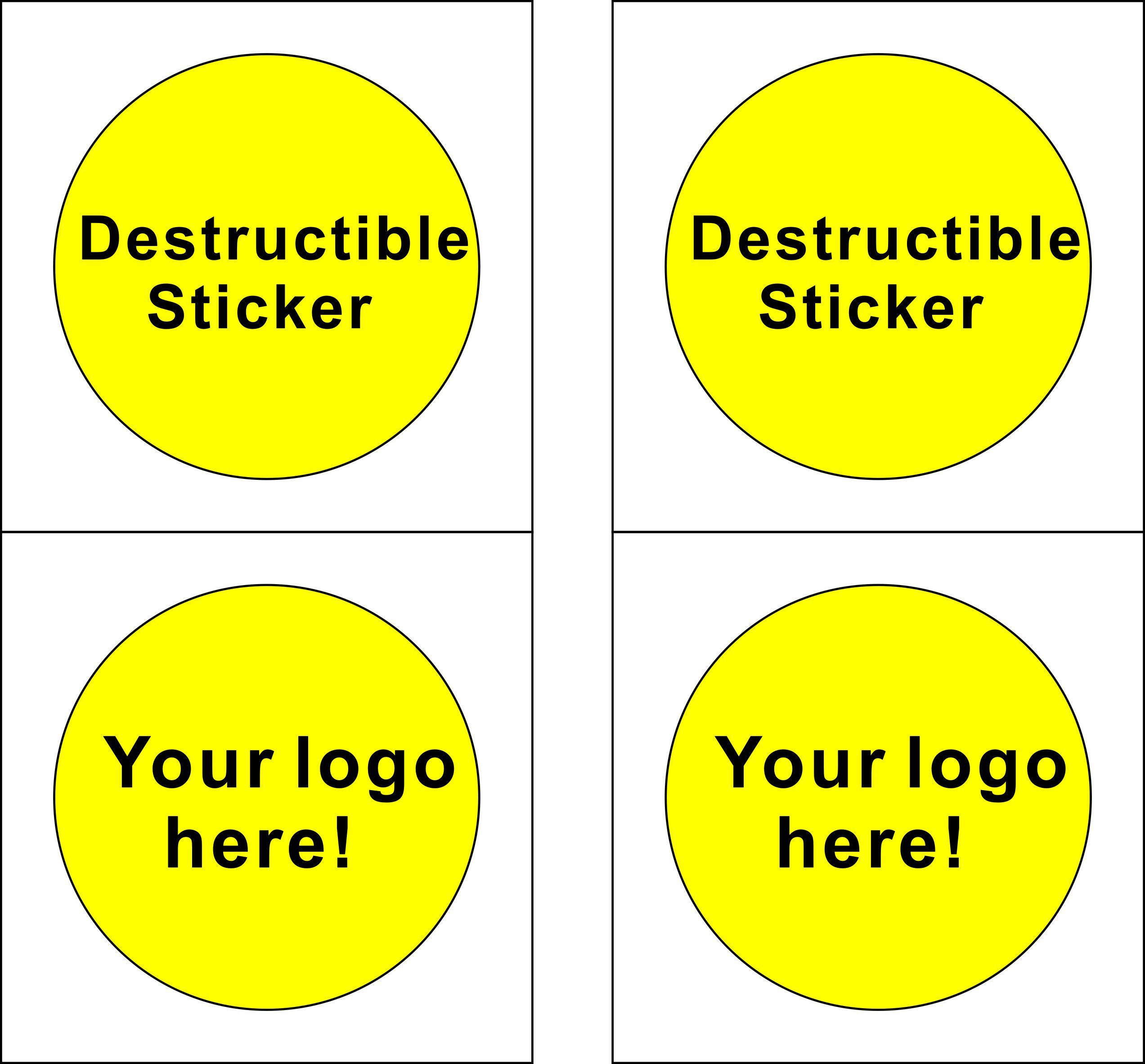 Hologram Material Destructible Printable Vinyl Labels One Time Use Paper