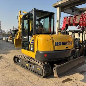 China Used Komatsu Pc56-7 Excavator With Original Hydraulic Valve In Low Hours In Shanghai factory