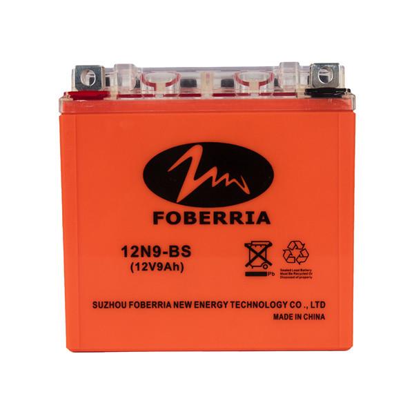 ISO14000 MF Lead Acid Small Motorcycle Battery Orange Customized 12 Volt 9 Amp