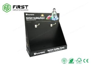 China Matte Black Pegboard Hanging Cardboard Counter Display Stand Environmental Friendly factory