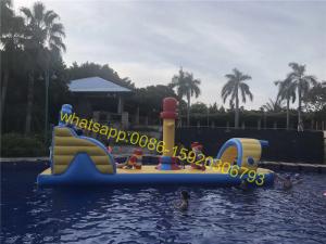 China pirate pool obstacle course kids water obstacle factory
