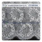Big Bridal Eyelash Chantilly Lace Trim / Scalloped Lace Fabric