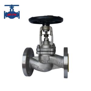 China DIN GB Standard Stainless Steel CF8 CF8M Bellow Sealed Globe Valve For Steam &amp; Thermic Oil Use factory