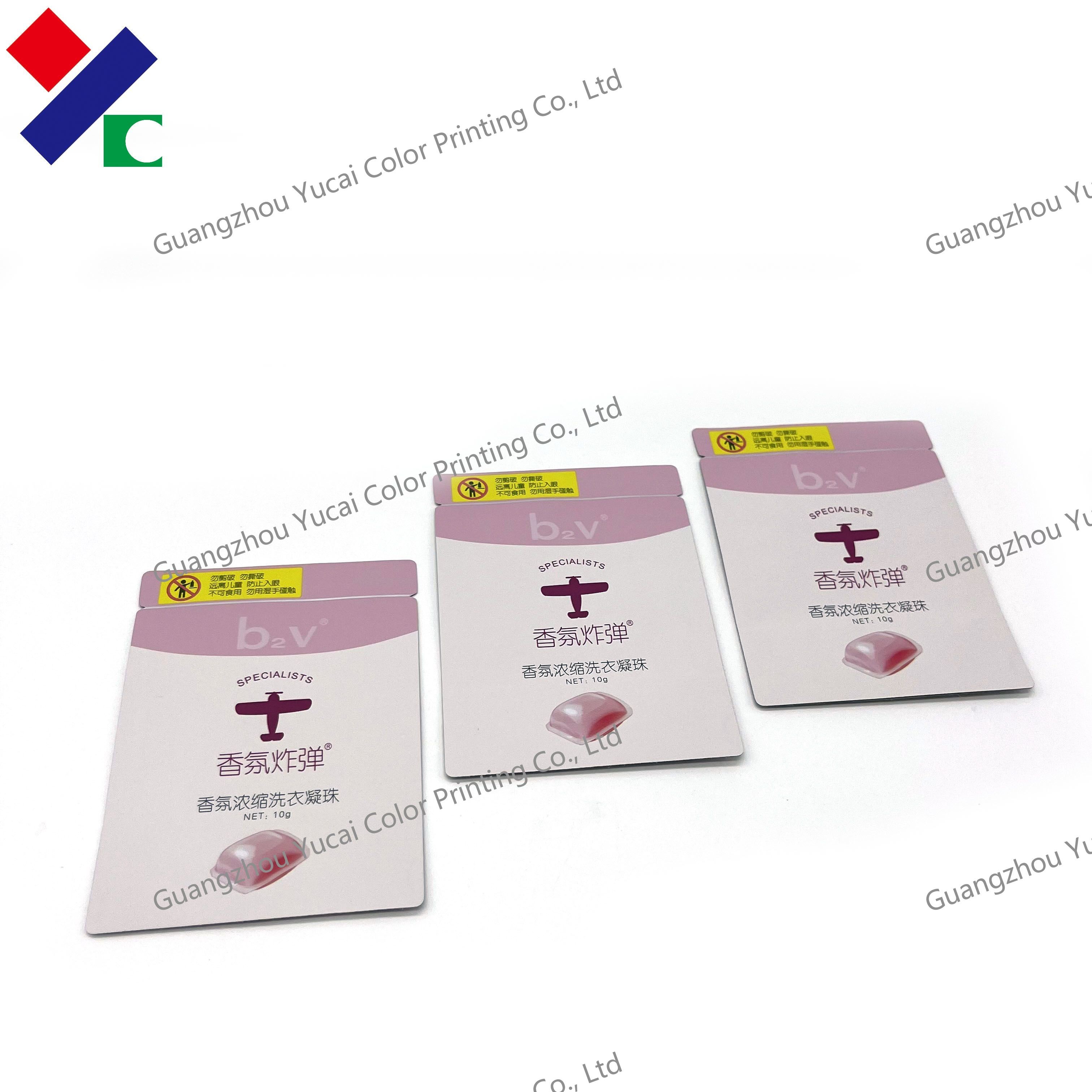 Logo Printed CMYK Laundry Detergent Bags Liquid Soap Doypack Pouch