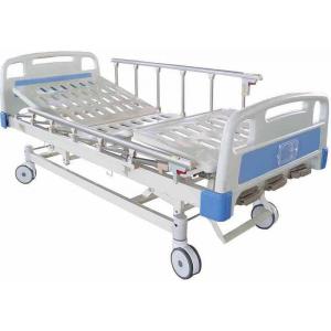 China Steel 4 Part Bedboard 3 Crank Manual Hospital Bed factory