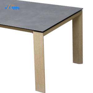 China 900mm Modern Ceramic Top Round Dining Table With Smooth Surface DT-1009-180 factory