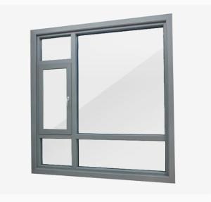 China 80mm Seamless Welded Thermal Break Aluminum Casement Glass Windows For Folding Screen factory