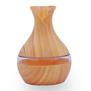 China Compact 300ml Wood Flower Vase Design Ultrasonic Humidifier Diffuser for Home factory