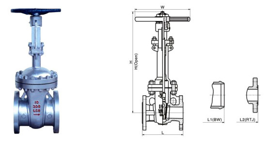 Cast Iron Water Lug Flange Class 150lb~600lb Cryogenic Gate Valve