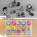 Girds Clear Plastic Organizer Box Storage For Washi Tape Tackle Box Jewelry