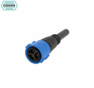 China IP67 Waterproof Male Female Connector Self Locking Inverter Three Core Power Cord factory