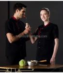 Summer Short Sleeve Modern Waiter Uniform For Coffee Shop , Western Restaurant