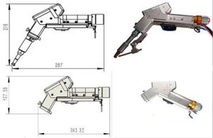 China High Speed Handheld Welding Head , Fiber Laser Welding Gun Multifunctional factory