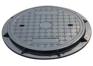 China D400 Class Double Sealed Manhole Cover And Frame Cast Iron Painting Surface factory