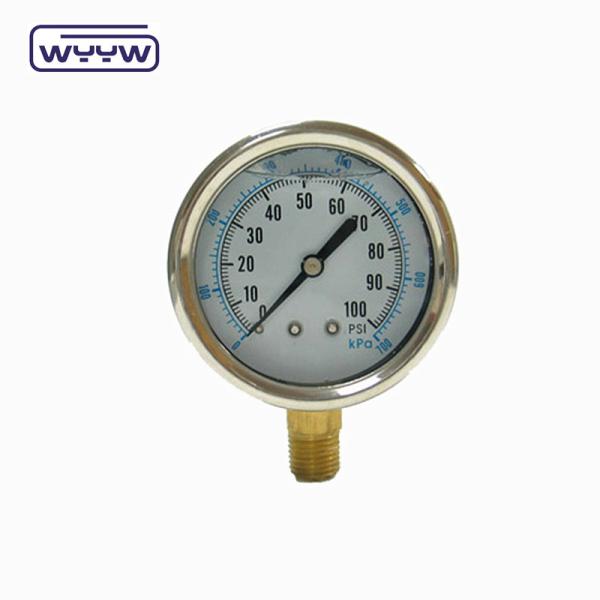 China 2.5" Anti-Vibration Pressure Gauge Manometer Bottom Mount factory