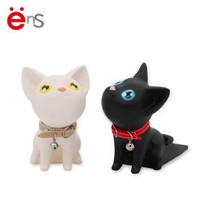 China Hard PVC cat shaped door stop , cute door wedge OEM for Gift factory