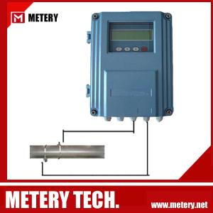 China Wall mounted ultrasonic flow meter MT100FU series from Metery Tech. factory