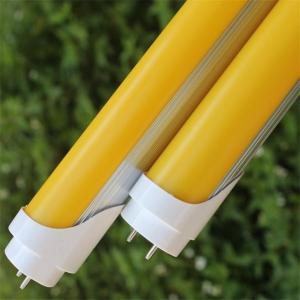 China Anti UV T8 LED Tube Light 18W 4FT Industrial Yellow Light Frosted / Clear PC Cover factory