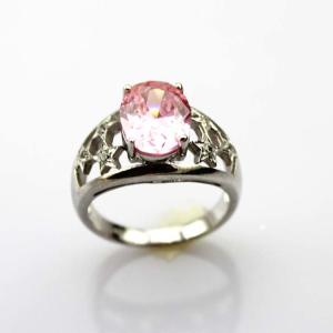 China Women Jewelry Solid 925 Silver Ring Pave Red Cubic Zircon(JY045) factory
