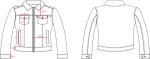 Levis Dark Brown Ladies' Pleather Biker Jacket With Plastic Zip Polo Collar