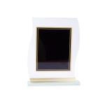 Custom logo gold foil design acrylic photo frame plate trophy