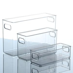 Clear Stackable Storage Bins With Lids, Large Plastic Containers With Handle For