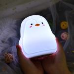 Penguin Silicone Tabletop Night Light Lamp 0.8w Soft Warm Light