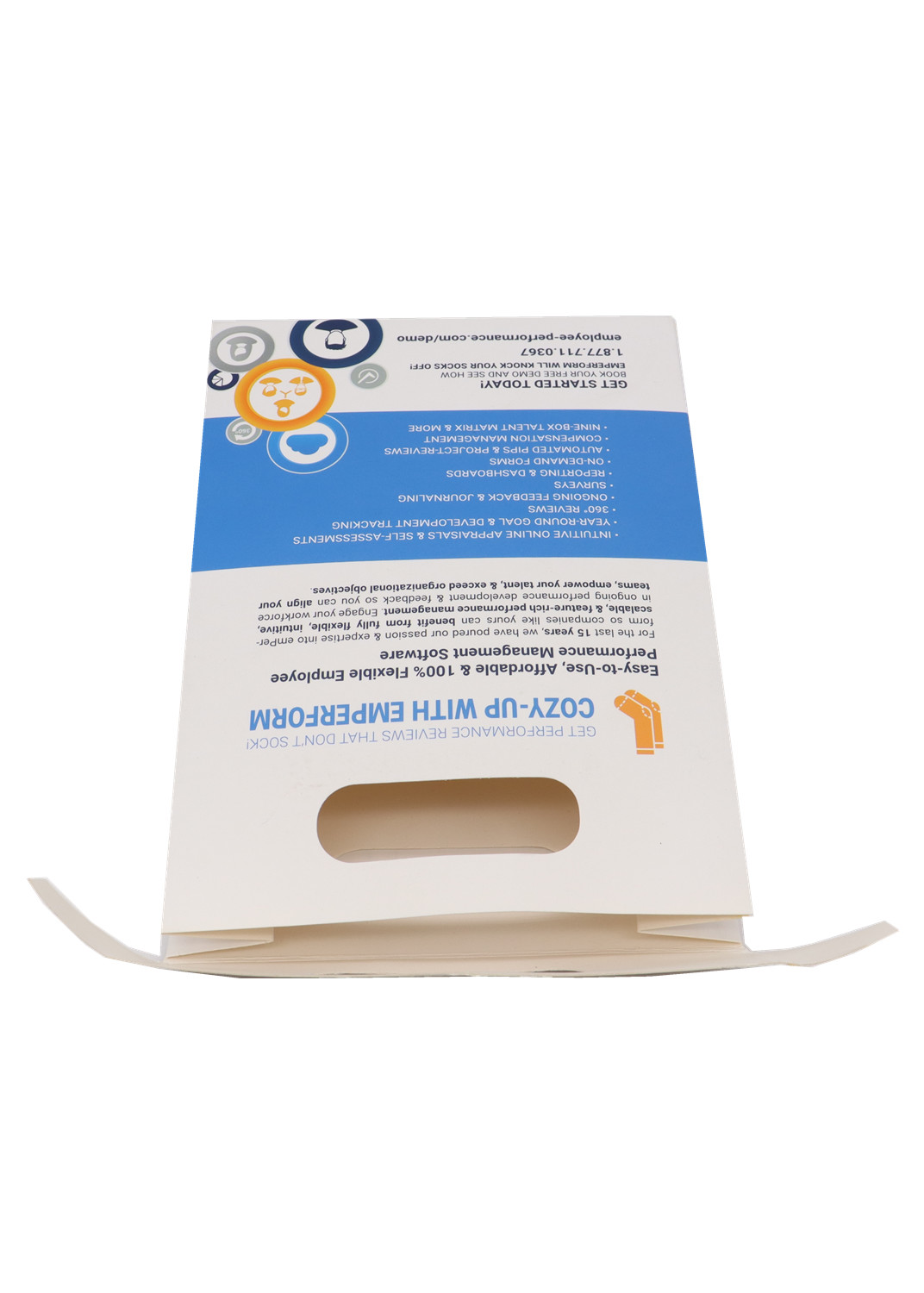 300GSM White Cardboard Paper Electronic Product Packaging Box With Handle