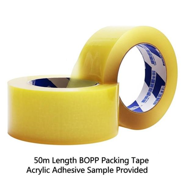 China 50m Length BOPP Packing Tape with Acrylic Adhesive Sample Provided factory