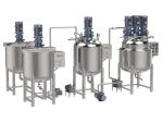 Hydraulic Lifting Vacuum Emulsifier Homogenizer 316/304 Stainless Steel Material
