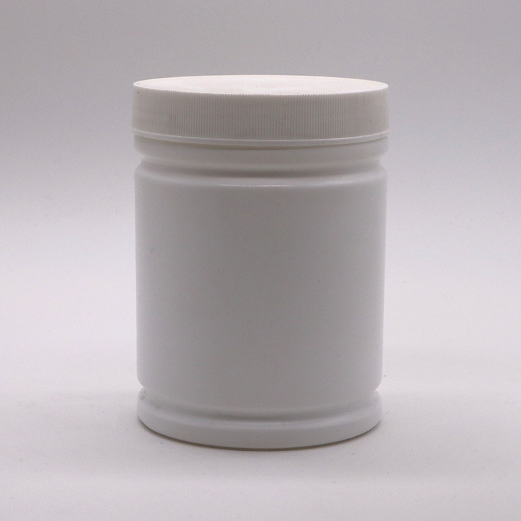 500ml HDPE Plastic Powder Container with Customized Cylinder Shape Label Sticker Design